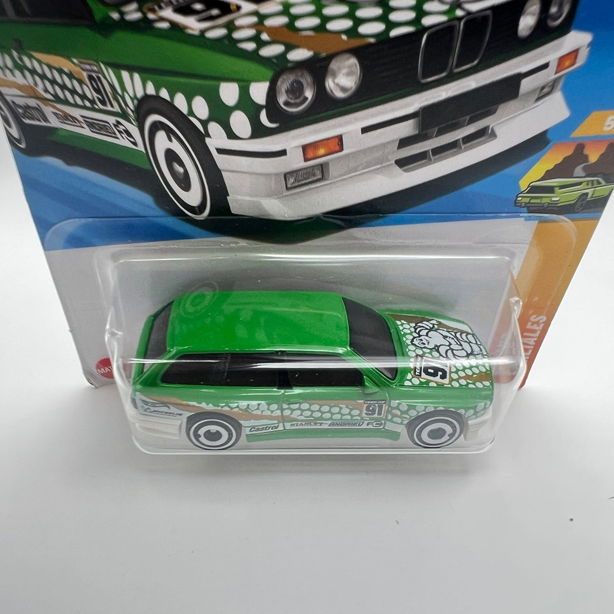 Hot Wheels BMW M3 Wagon 245/250 Wagons 5/5 Green Castrol French Card