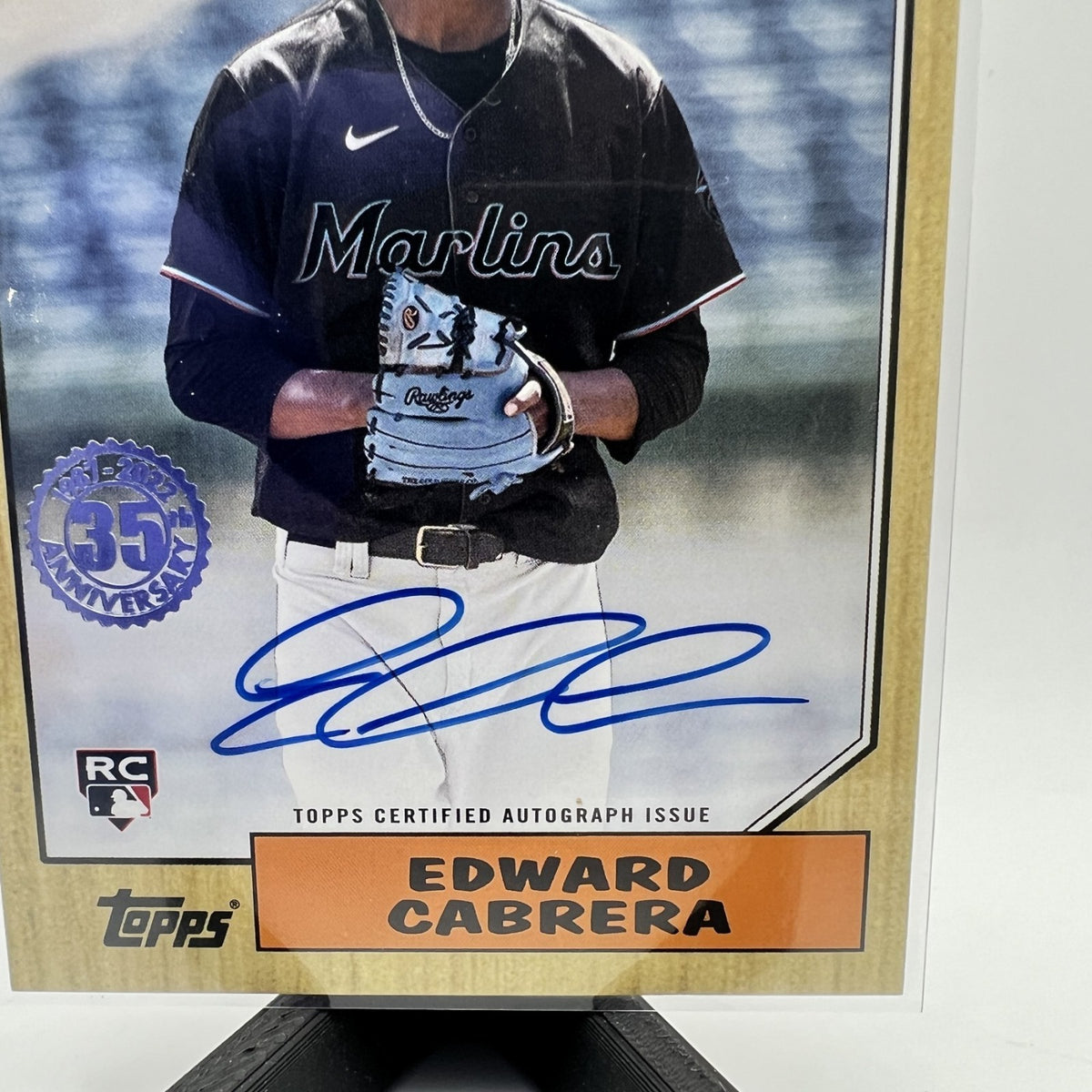 2022 Topps 1987 Autograph #87BA-EC Edward Cabrera RC Auto Marlins