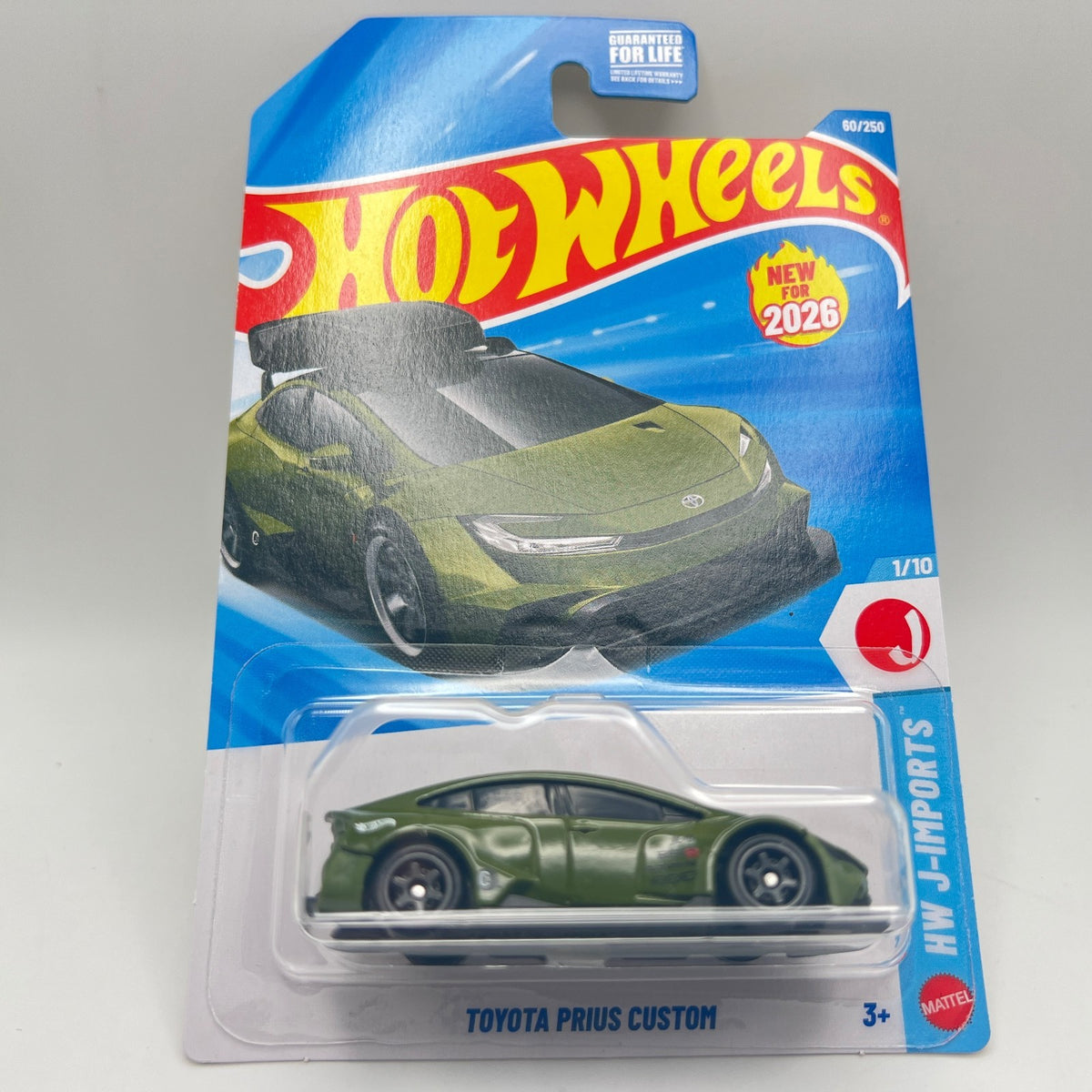 Hot Wheels Toyota Prius Custom Olive Green 60/250 HW J-Imports 1/10 2026