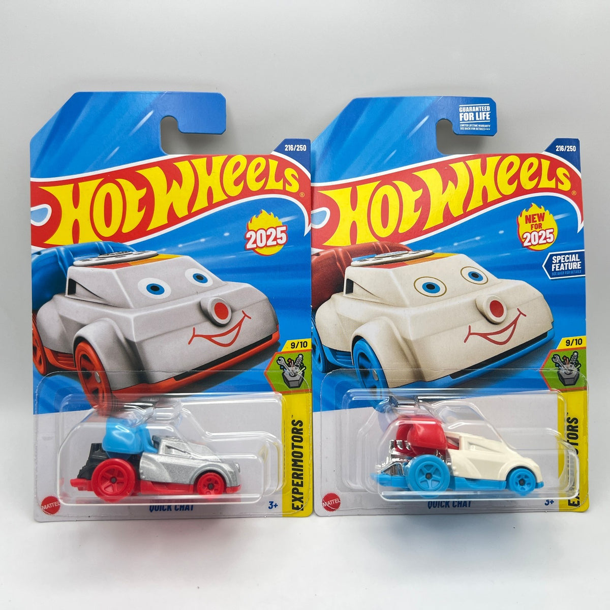Hot Wheels Quick Chat Lot of 2 Silver & White Chatter Telephone Experimotors
