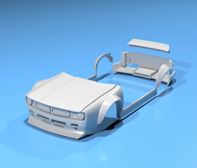 Boss Style Wide Body Kit for Hot Wheels Nissan Silvia S14 - Resin - 3d Printed