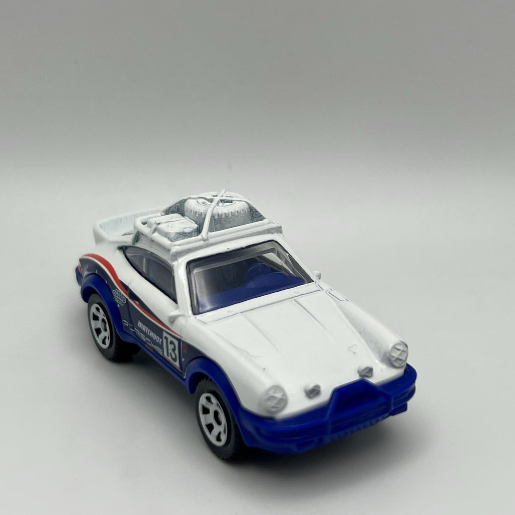 1985 Porsche 911 Rally 1/64 MATCHBOX Released 2018 BLUE AND WHITE