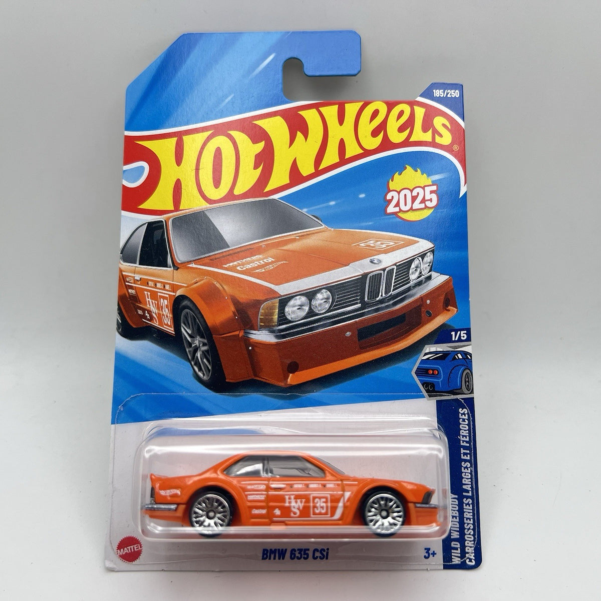 BMW 635 CSi 185/250 Hot Wheels 2025  Wild Widebody 1/5 orange