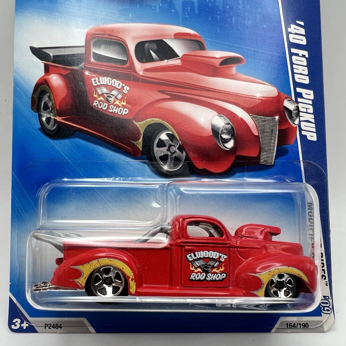 2009 Hot Wheels 40' Ford Pickup #164/190 Modified Rides Red
