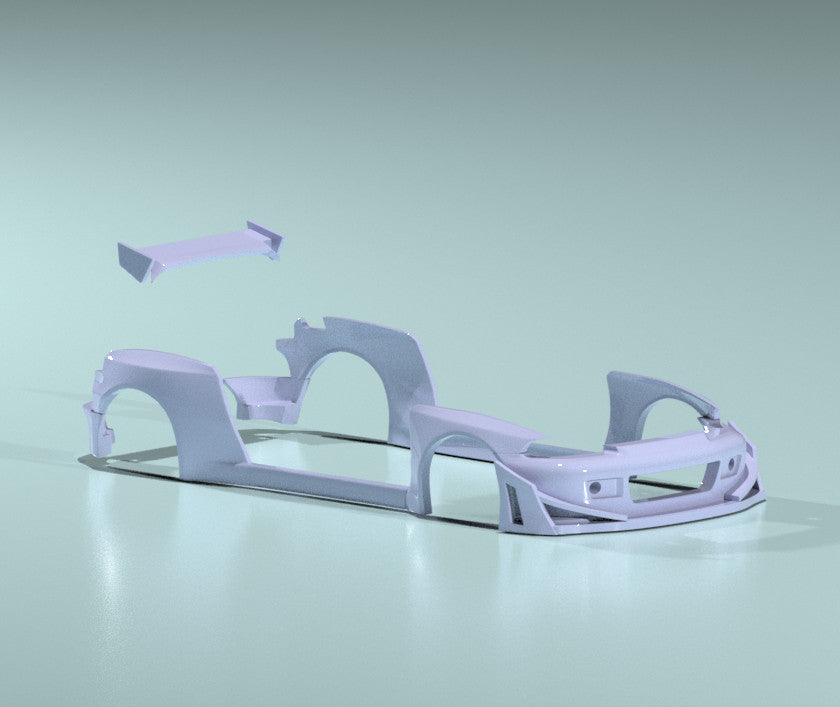 Pandem Style Wide Body Kit for Hot Wheels Honda Civic EG Hatchback - Resin