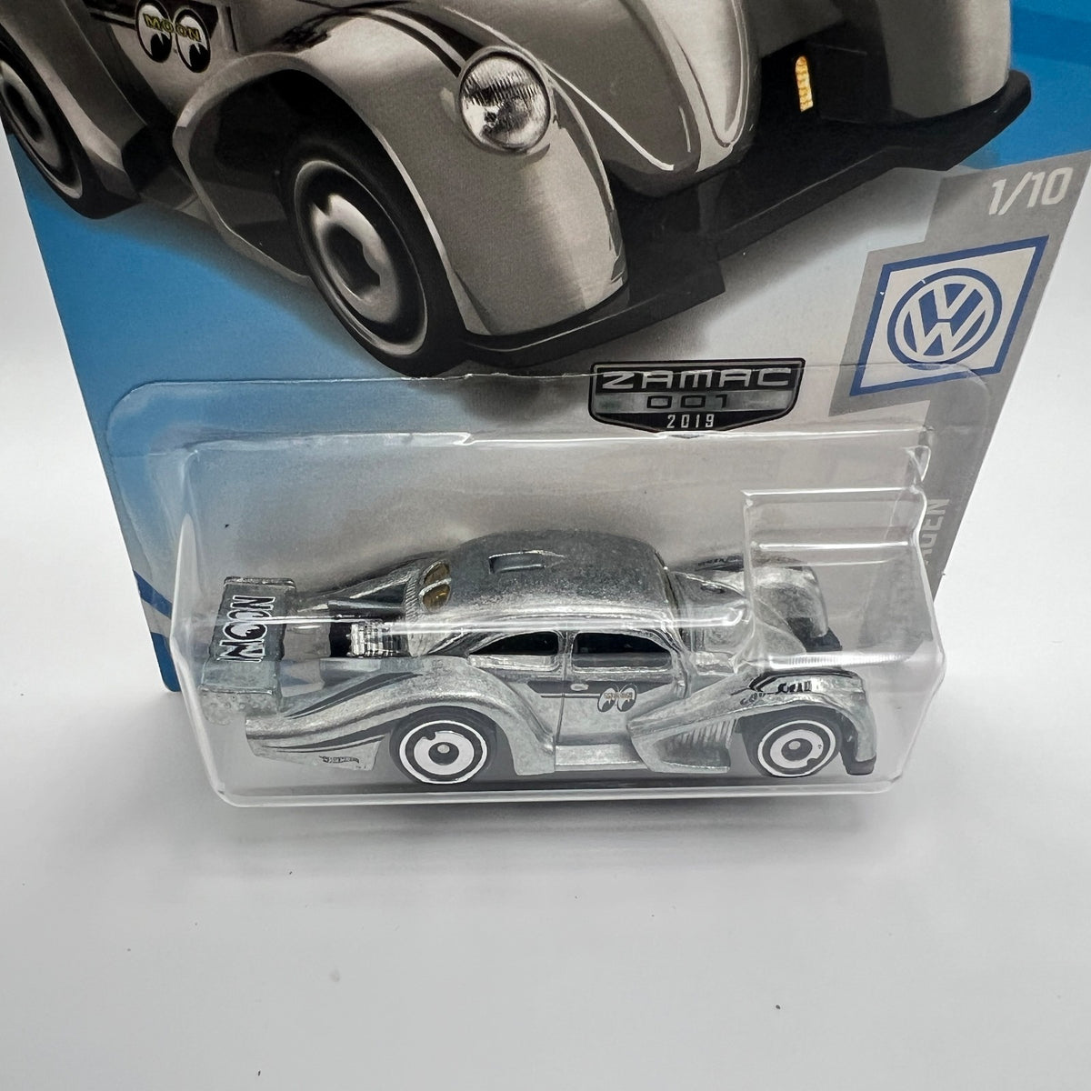 Hot Wheels Volkswagen Kafer Racer ZAMAC 001 46/250 Mooneyes Volkswagen 1/10