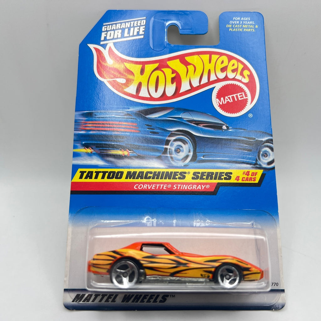 Hot Wheels Corvette Stingray Orange Tattoo Machines 4/4 Collector 688 1998