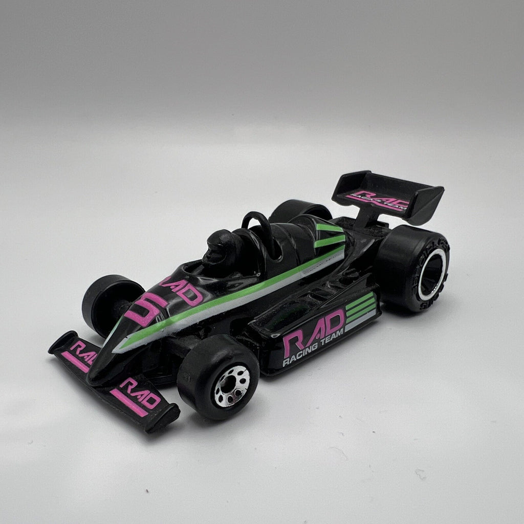 Vintage 1984 Matchbox Diecast 1/55 Black Neon RAD Racing Team F1 Racer Car NrMnt
