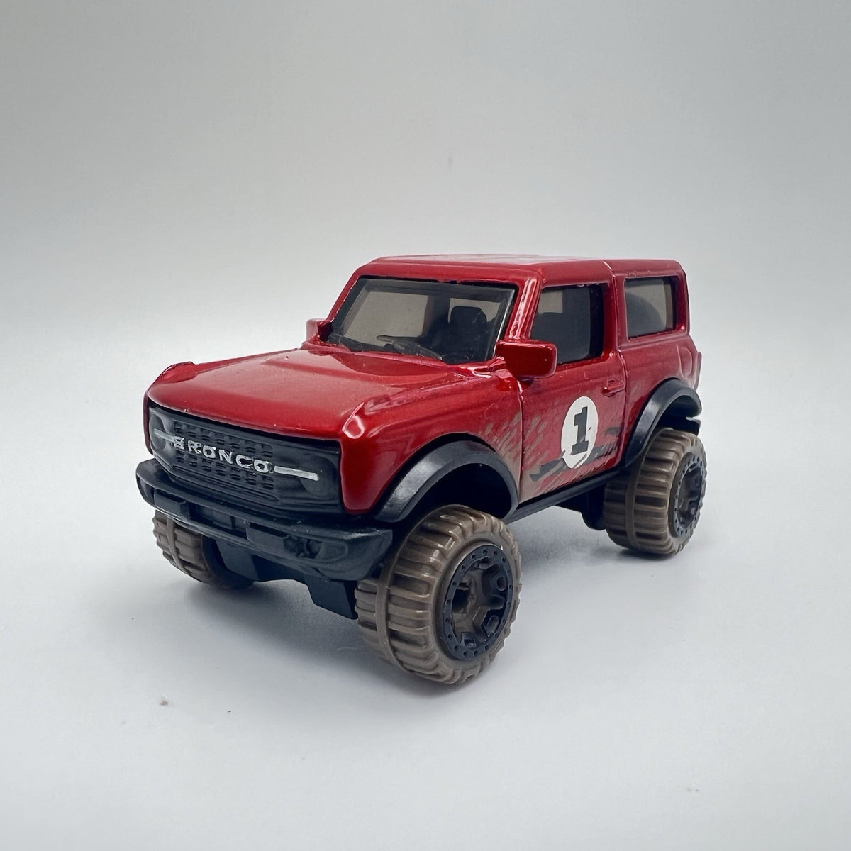 2021 FORD BRONCO Diorama Collectible DieCast Model Truck Red 1/64 LOOSE 4x4