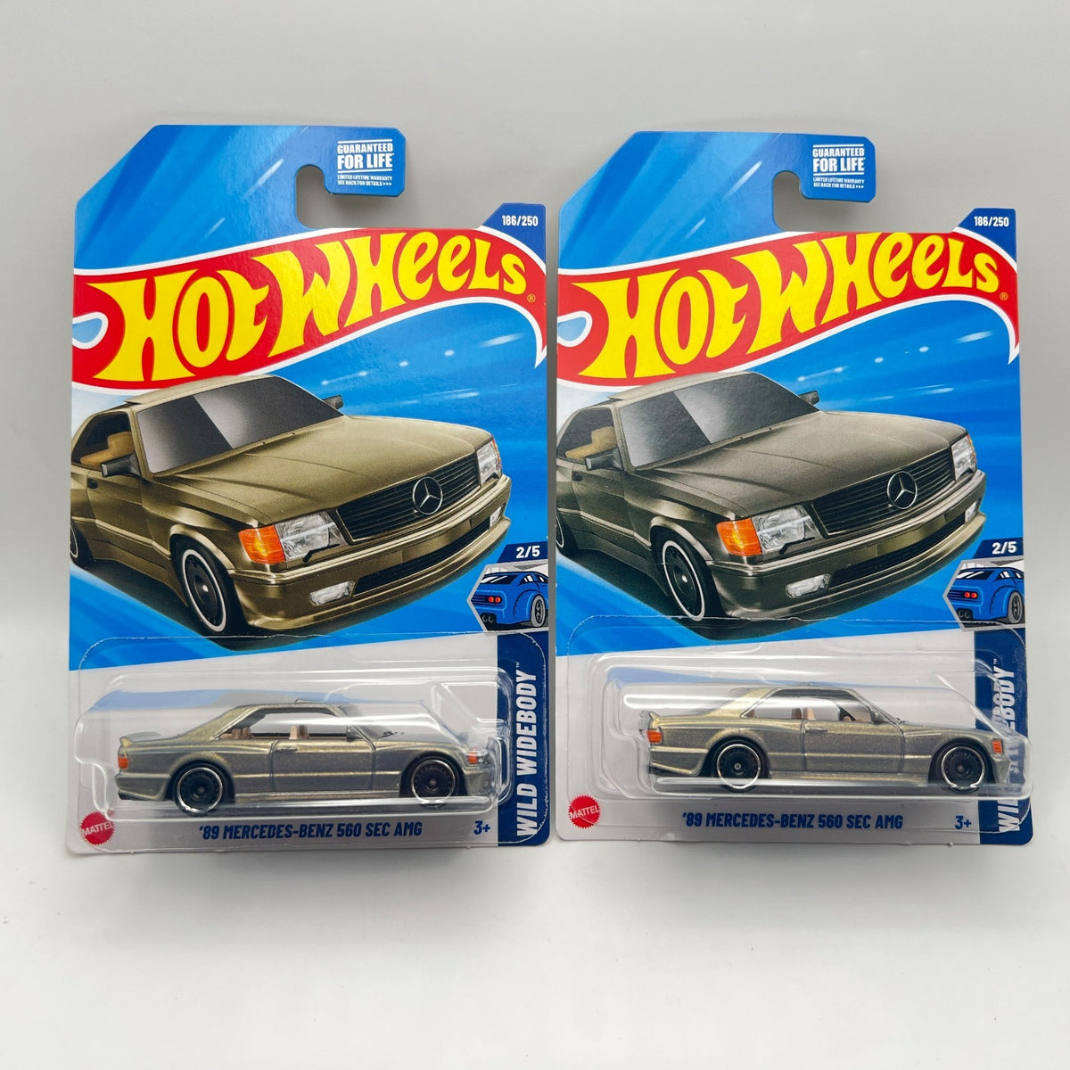 Hot Wheels 89 Mercedes-Benz 560 SEC AMG Wild Widebody Lot of 2 Variations