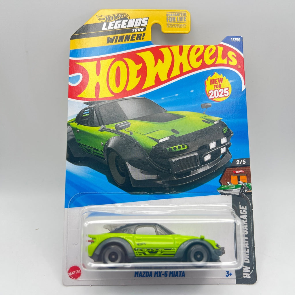 Hot Wheels Mazda MX-5 Miata Green Legends Tour Winner 1/250 Dream Garage 2/5