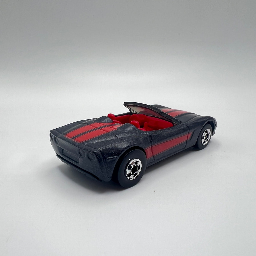 Hot Wheels Corvette C6 Convertible Black Red Stripes LOOSE 1/64