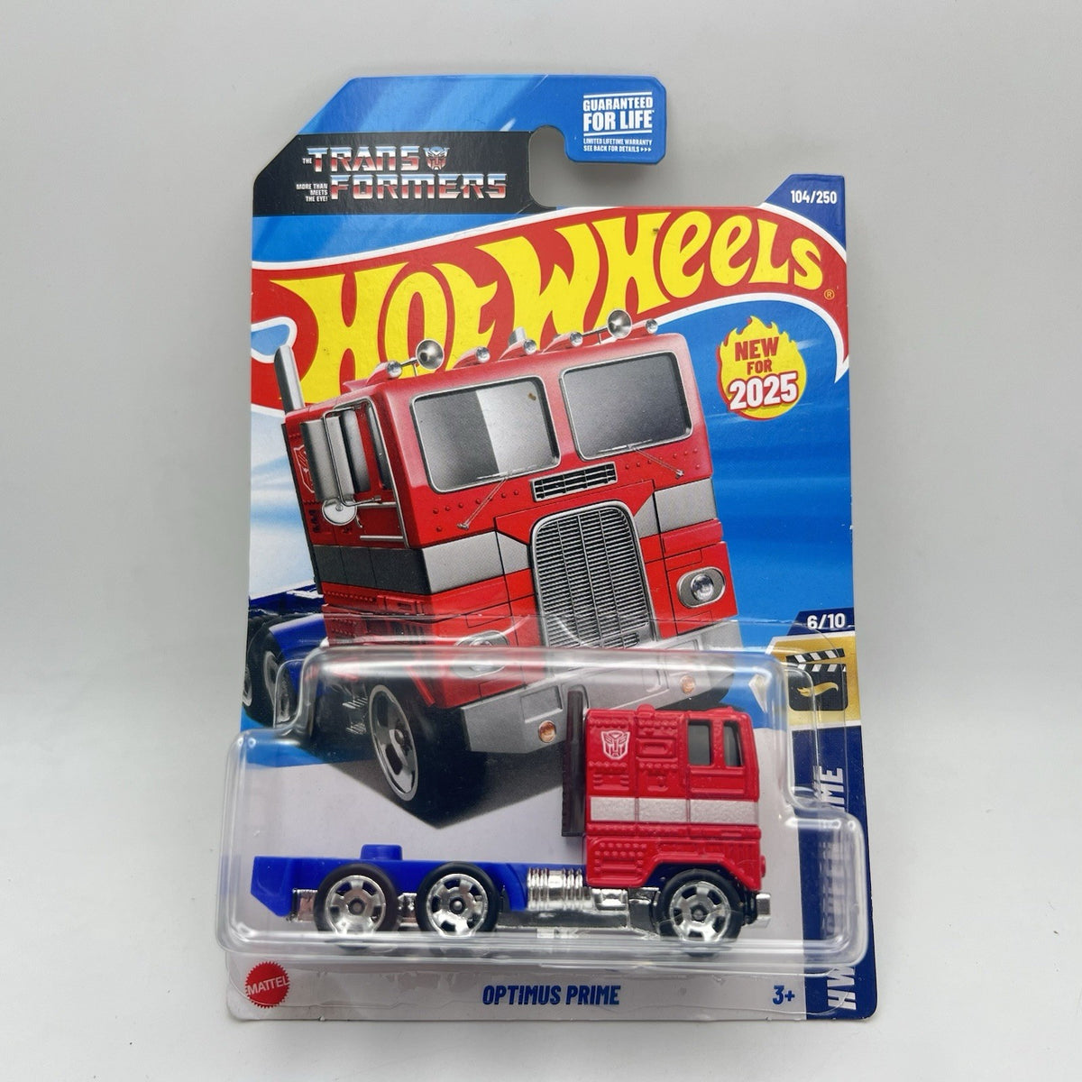 2025 HOT WHEELS F CASE TRANSFORMERS OPTIMUS PRIME RED HW SCREEN TIME 6/10