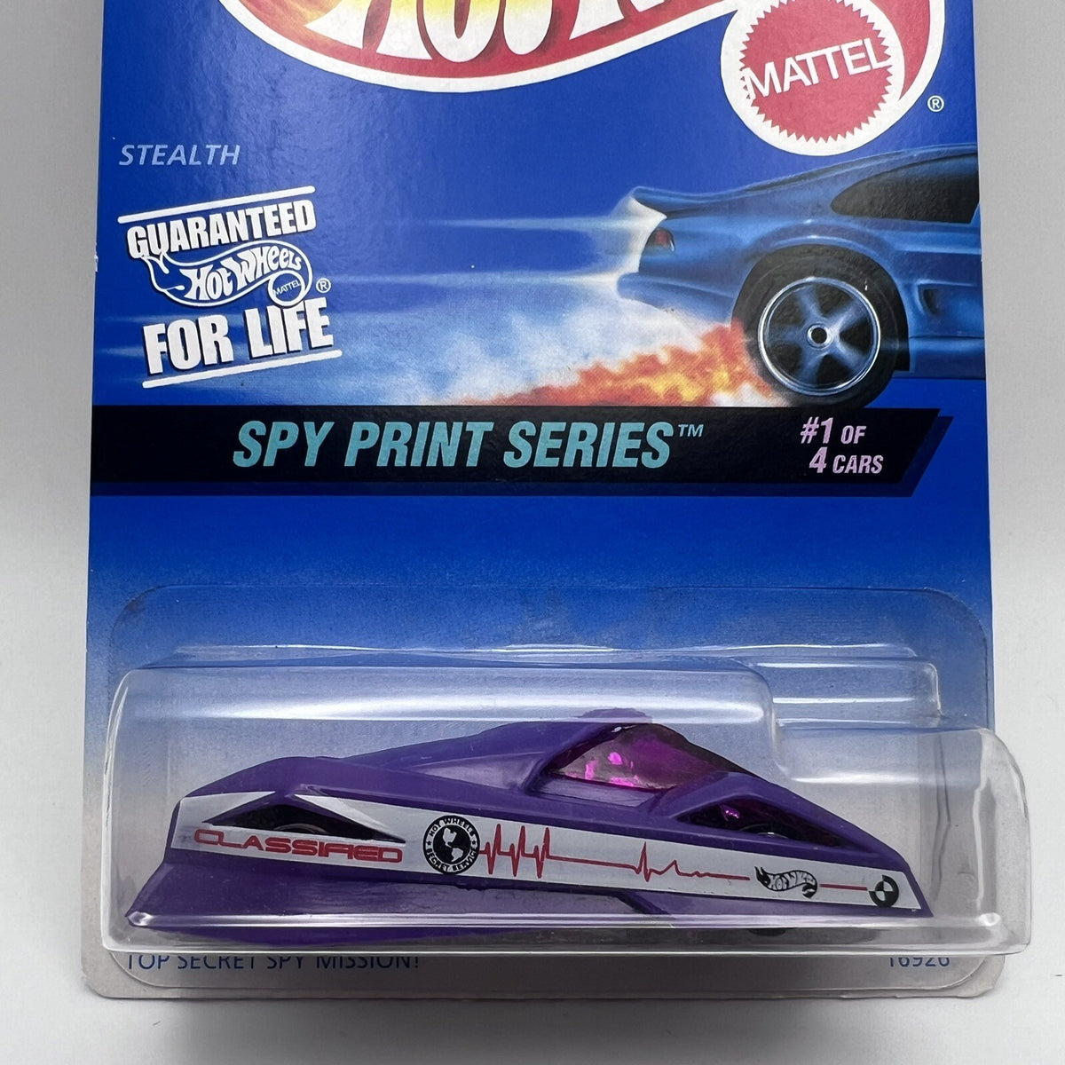 Hot Wheels Stealth Spy Print Series #1 of 4 Top Secret Spy Mission 16926-Sealed