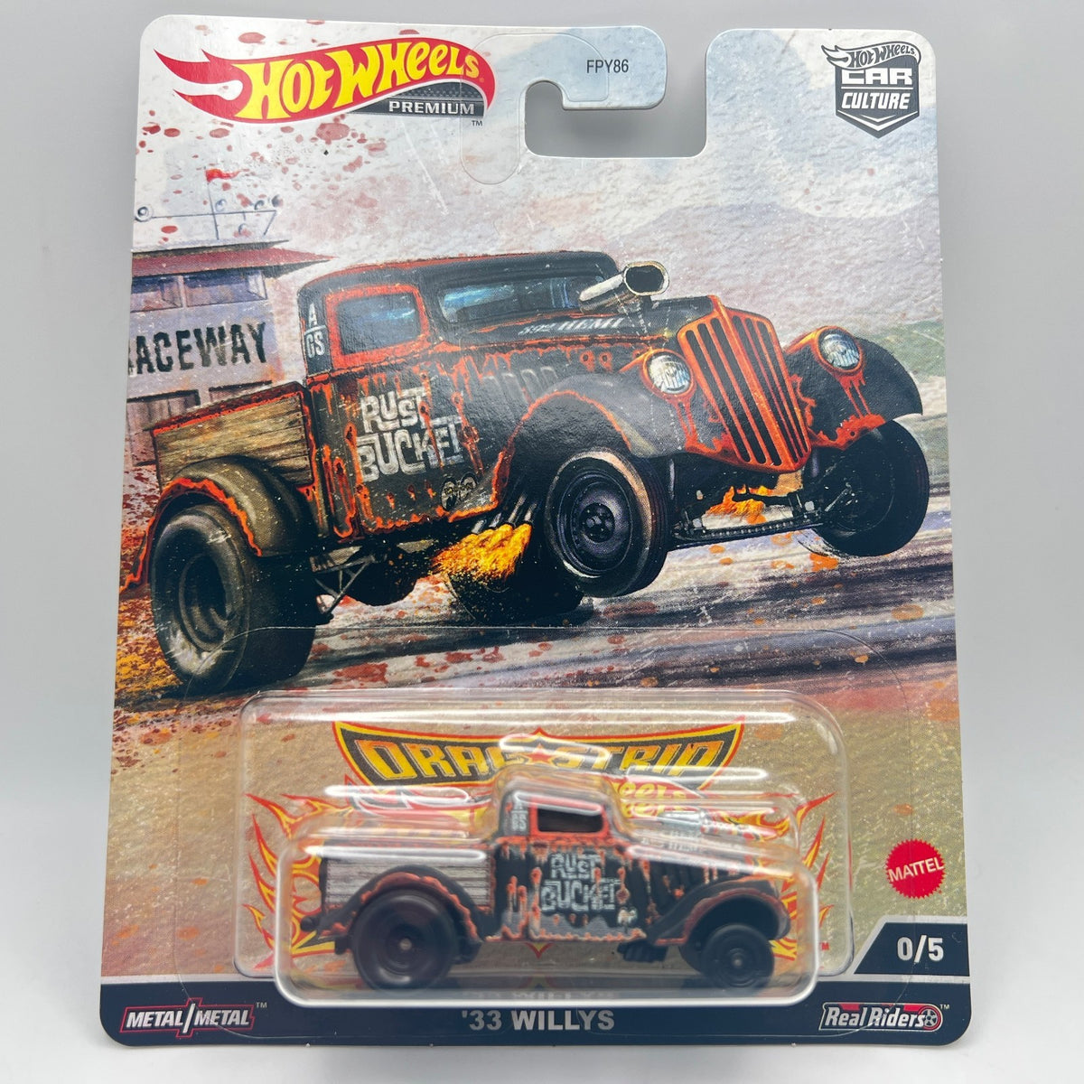 Hot Wheels Car Culture 2022 Drag Strip Demons Set of 5 + '33 Willys Chase 0/5