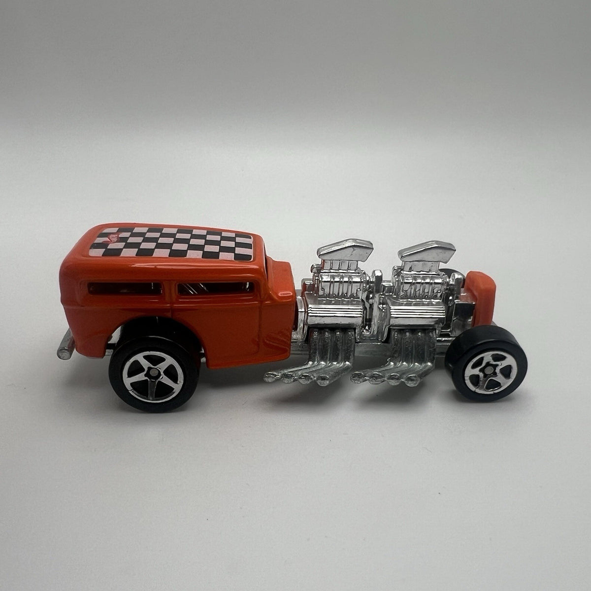 Vintage Hot Wheels Loose Car 1996 Way 2 Fast Orange Checkered Thailand