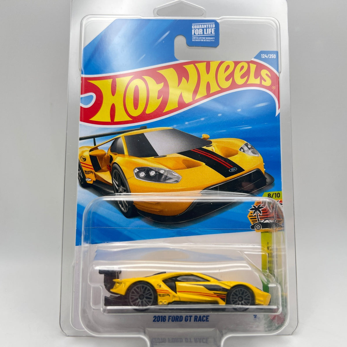 Hot Wheels 2016 Ford GT Race Yellow 124/250 Exoticars 8/10 The Vault