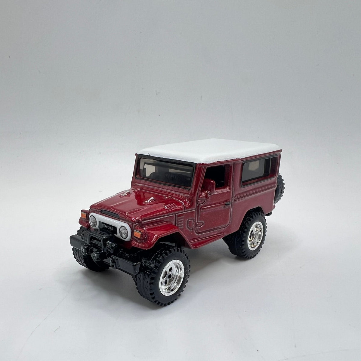 Hot Wheels Toyota Land Cruiser FJ43 Red White Roof Real Riders LOOSE 1/64
