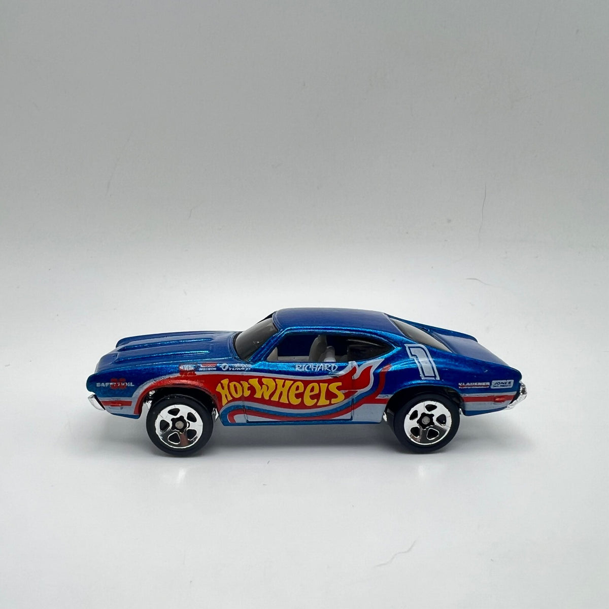Hot Wheels Olds 442 Blue Hot Wheels Racing Flames LOOSE 1/64