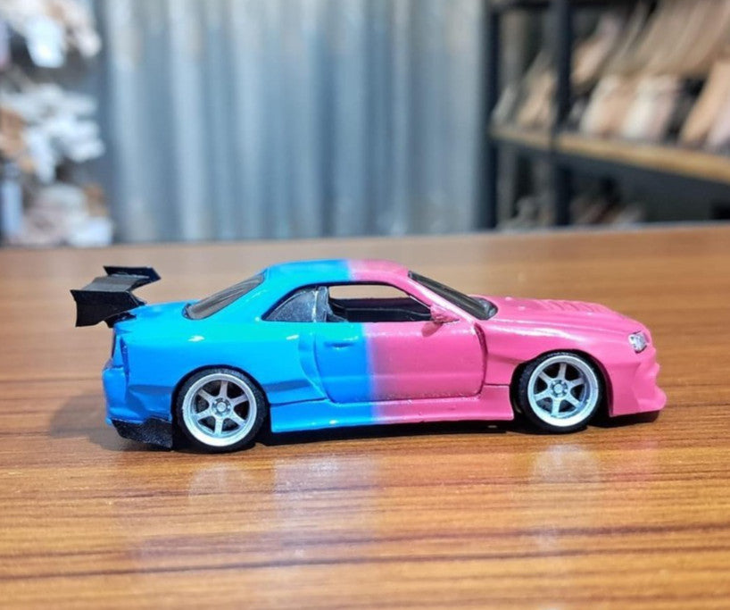FatBoi Style Wide Body Kit for Hot Wheels Nissan Skyline GTR34 - Resin