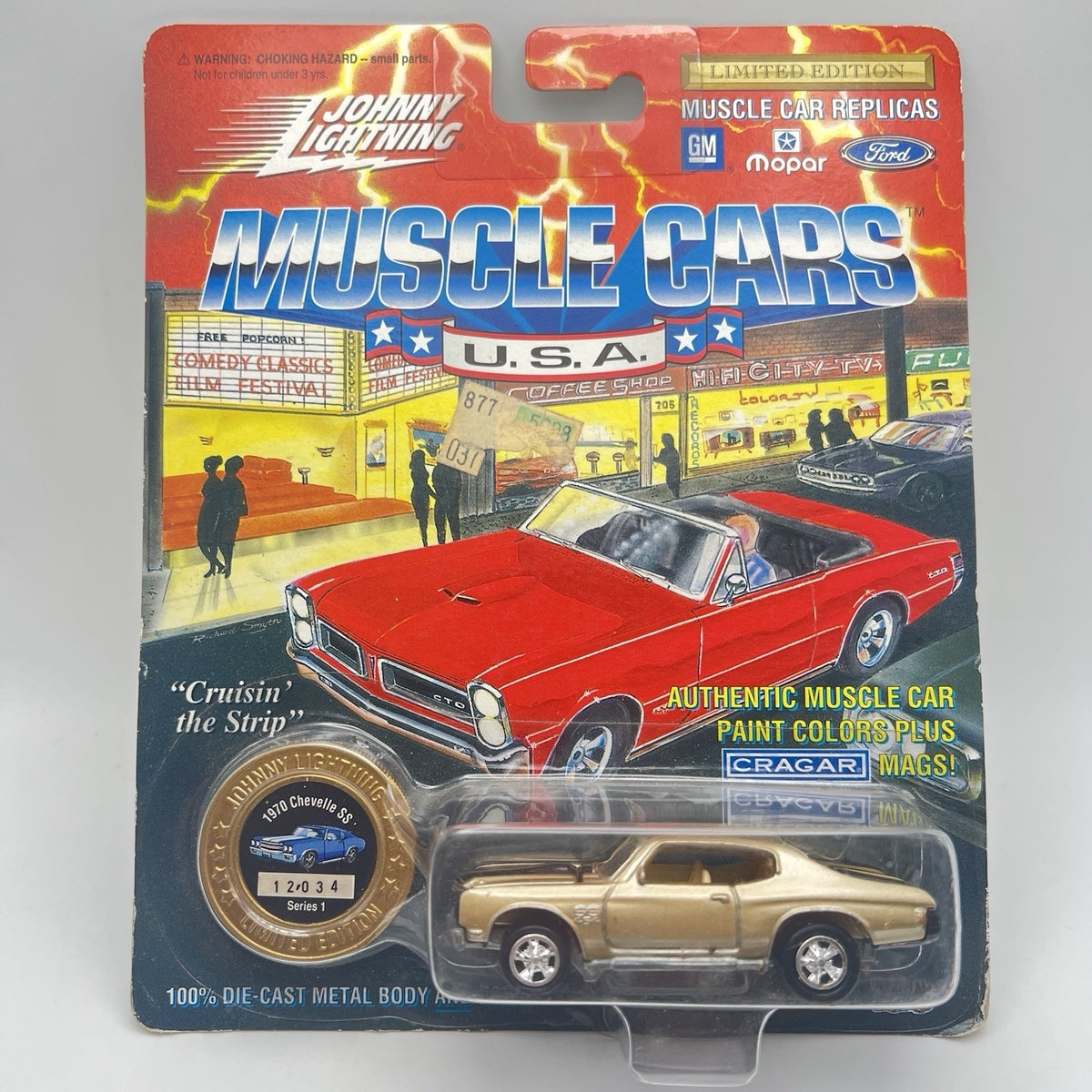 1994 Johnny Lightning Muscle Cars USA Champagne 1970 Chevy Chevelle SS Series 1