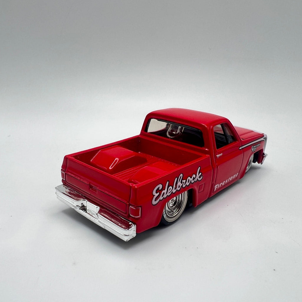 Maisto 1987 Chevy 1500 Red Edelbrock Firestone Opening Hood LOOSE 1/64