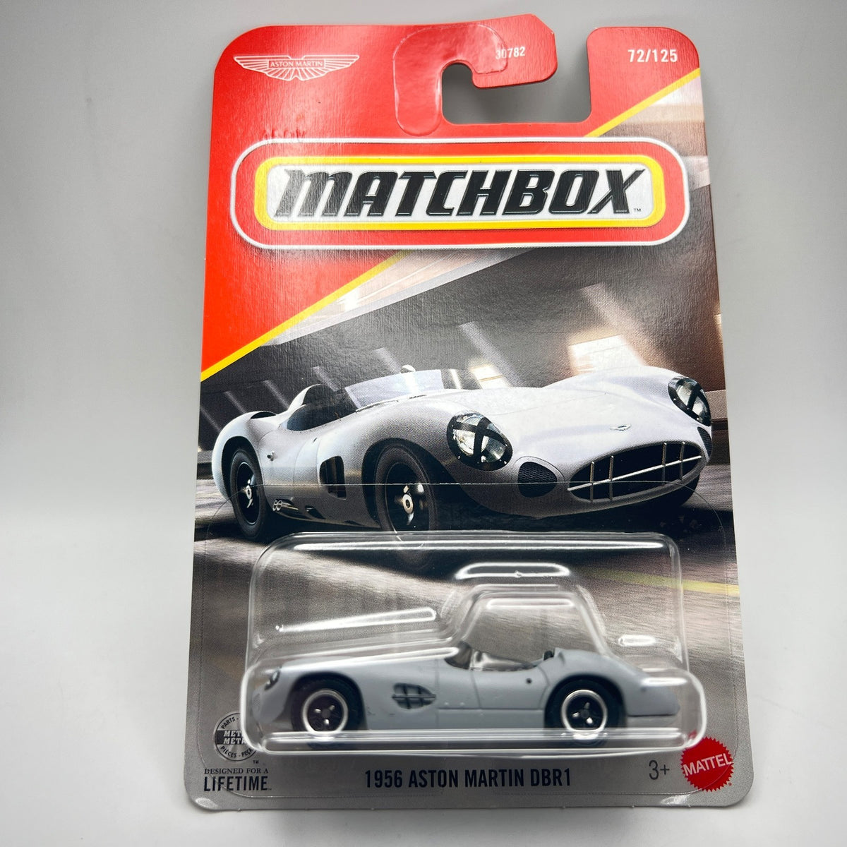 Matchbox 1956 Aston Martin DBR1 72/125 Light Grey 1:64 Diecast