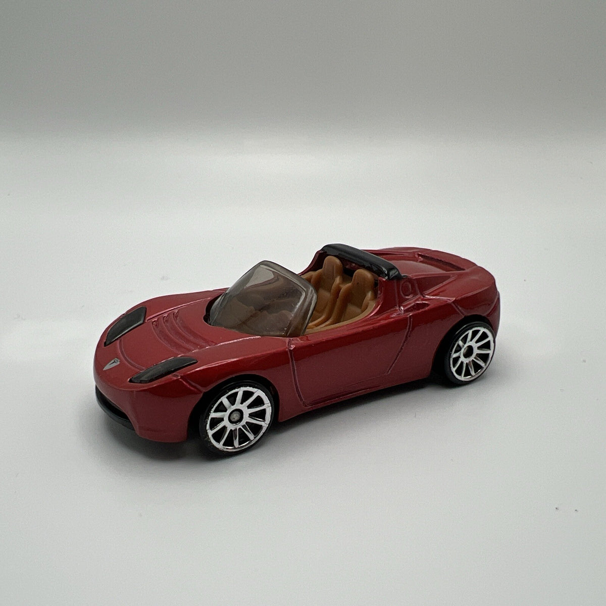 HOT WHEELS 2008 TESLA ROADSTER, 2008 NEW MODELS,RED,LOOSE NICE