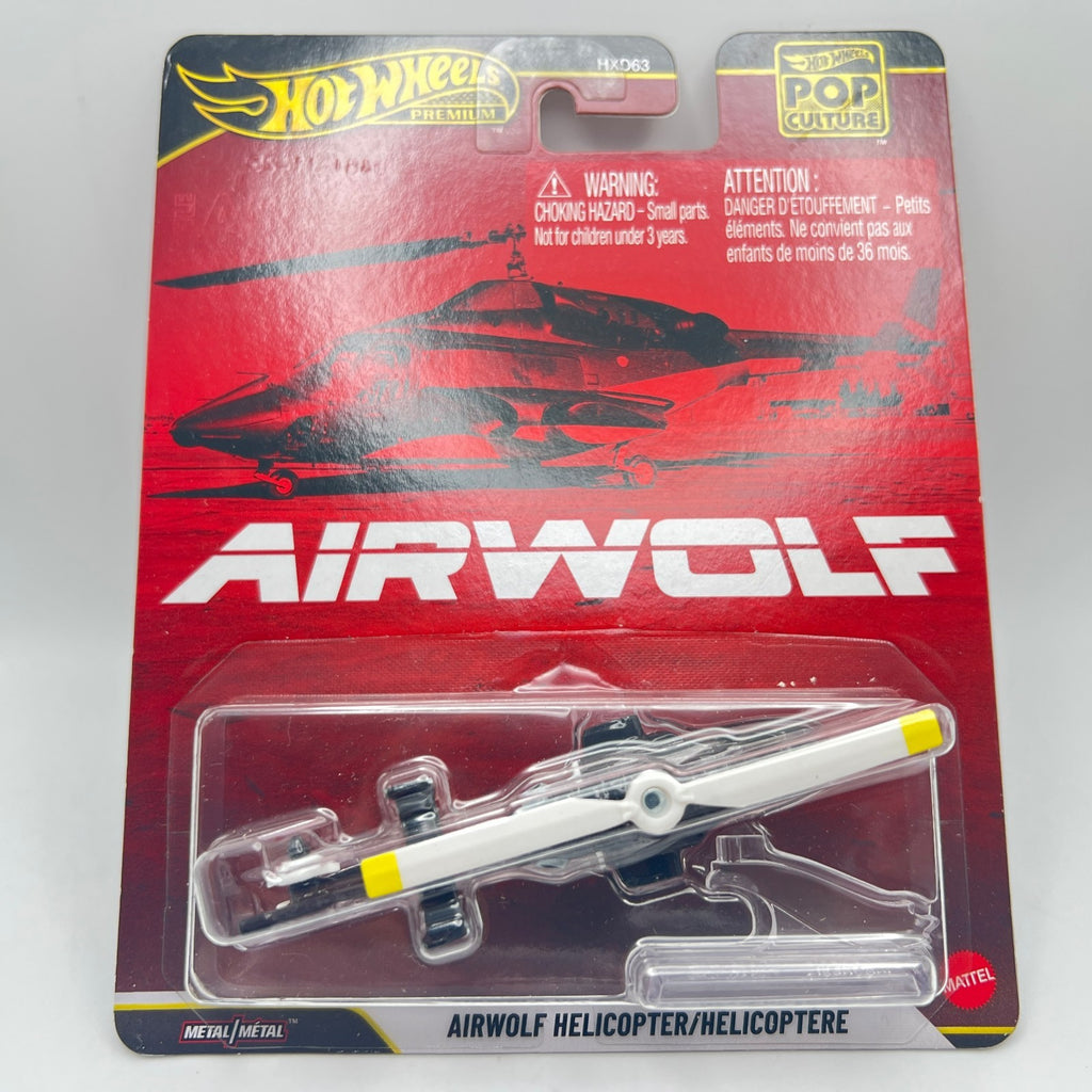 Hot Wheels Premium Airwolf Helicopter Pop Culture with Stand 2025