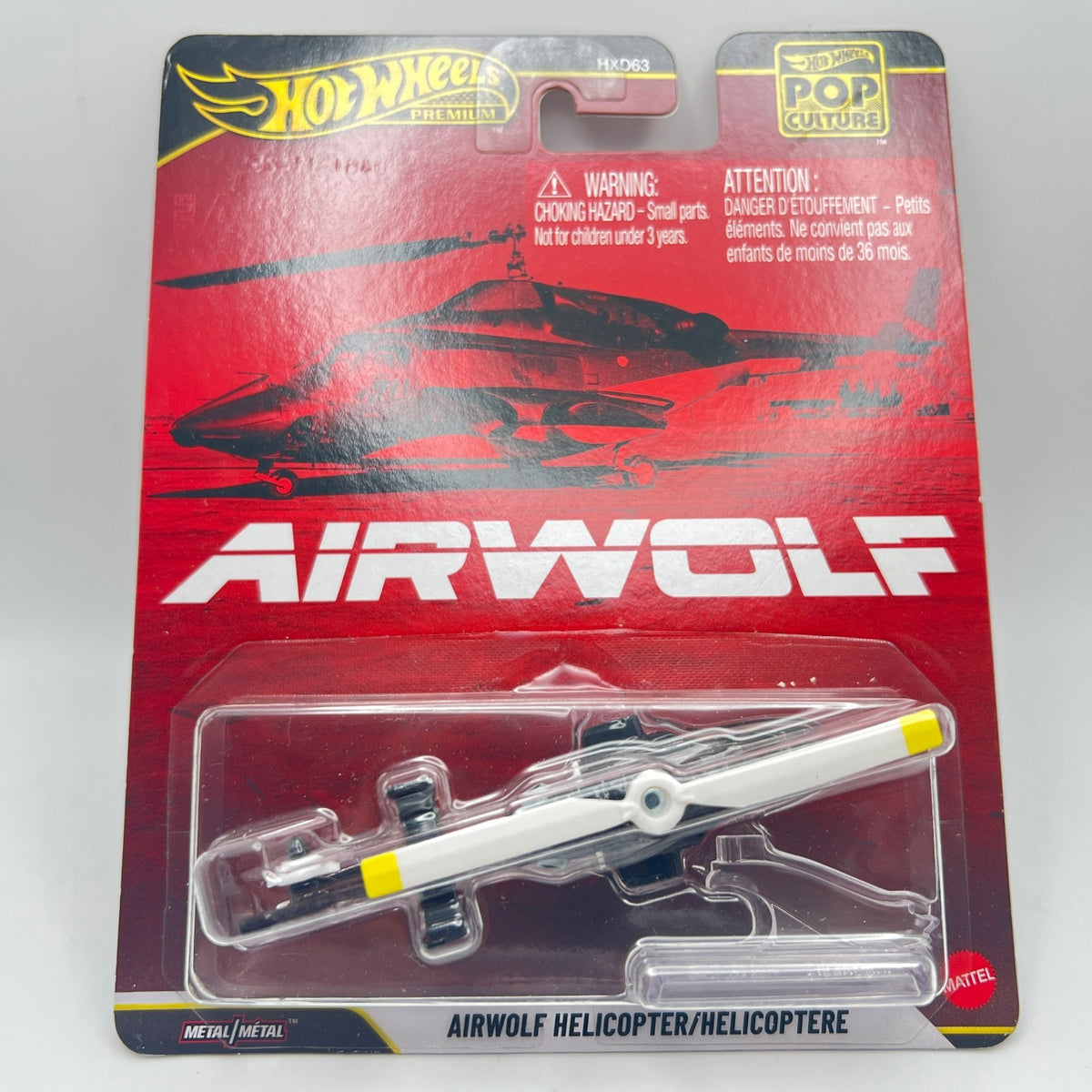 Hot Wheels Premium Airwolf Helicopter Pop Culture with Stand 2025