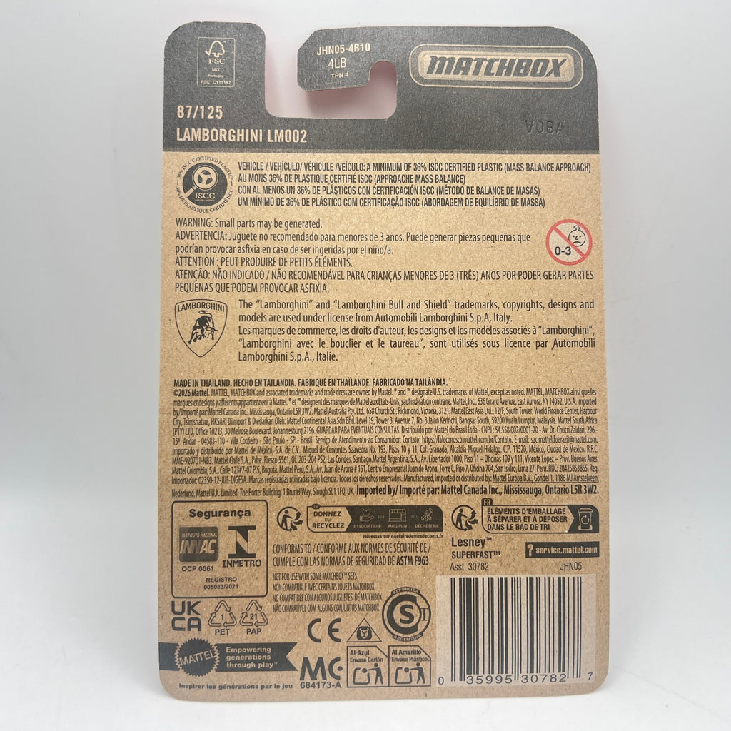 Matchbox Lamborghini LM002 White 87/125 2026 Mainline