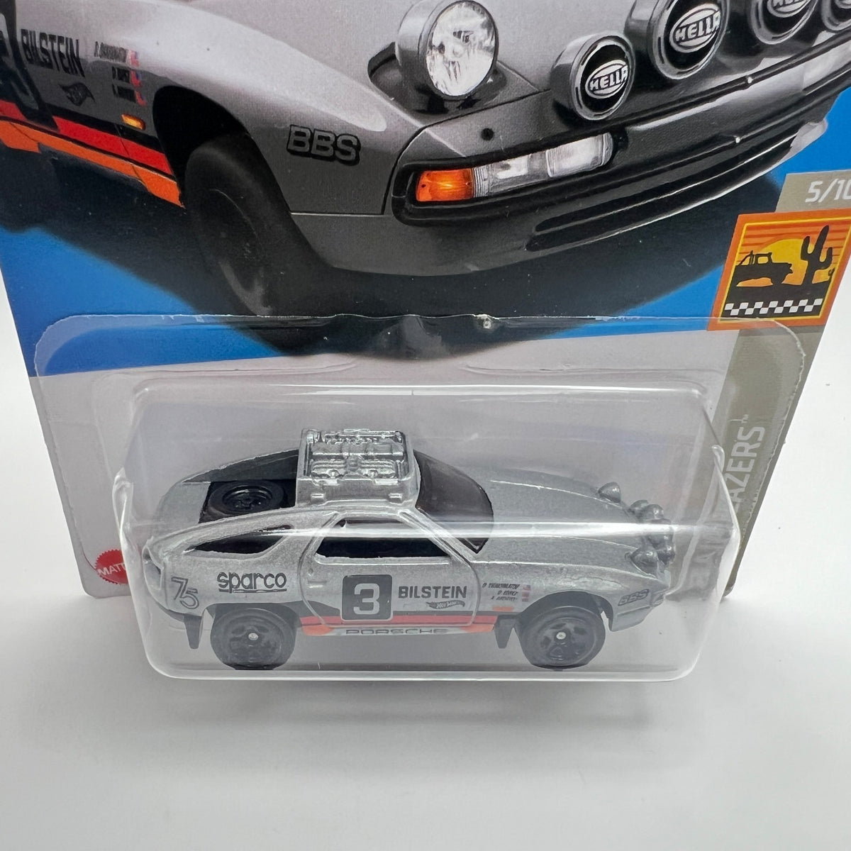 Hot Wheels Porsche 928S Safari Silver 208/250 Baja Blazers 5/10 1:64 Diecast