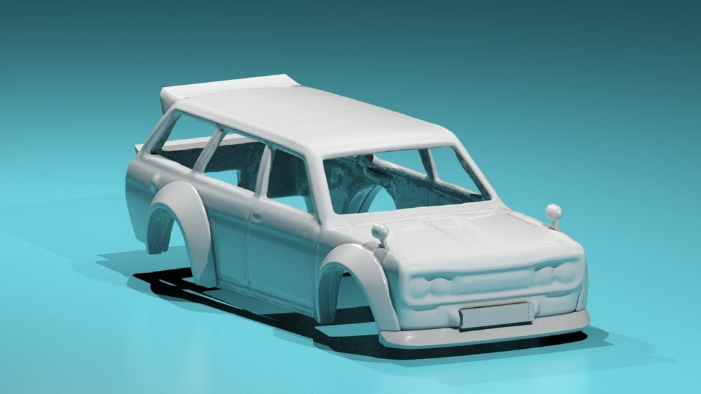 Wide Body Kit for Hot Wheels Datsun 510 Wagon - Resin - 3d Printed