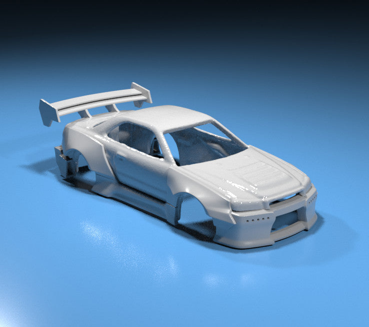 UFO Style Wide Body Kit for Hot Wheels Nissan GTR34 – Resin - 3d Printed