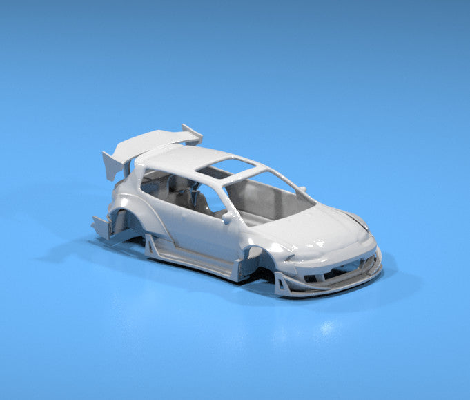 Rocket Bunny Style Wide Body Kit for Hot Wheels Civic EG Hatchback - Resin