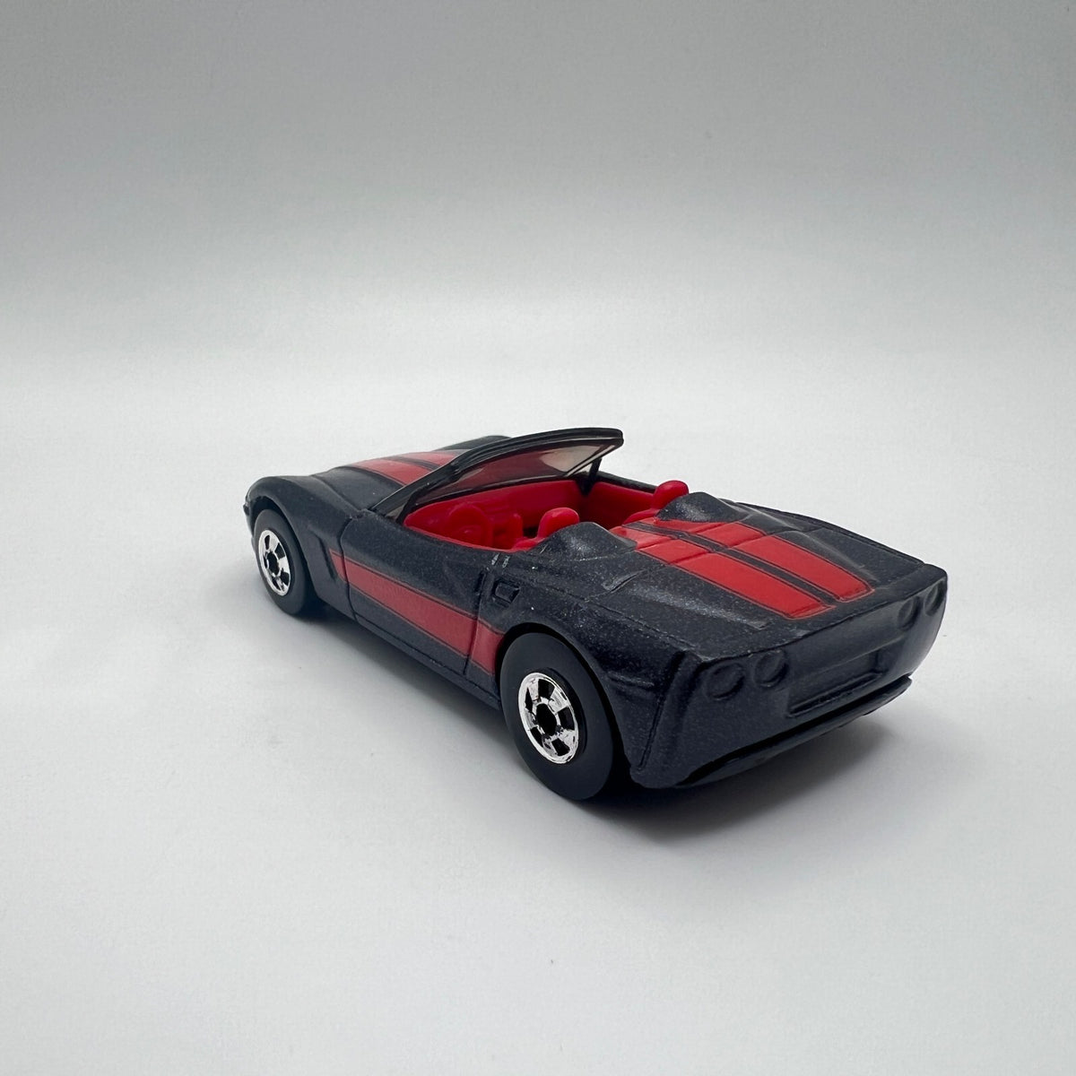 Hot Wheels Corvette C6 Convertible Black Red Stripes LOOSE 1/64