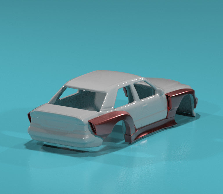 Wide Body Kit for Hot Wheels Mercedes E500 - Resin - 3d Printed
