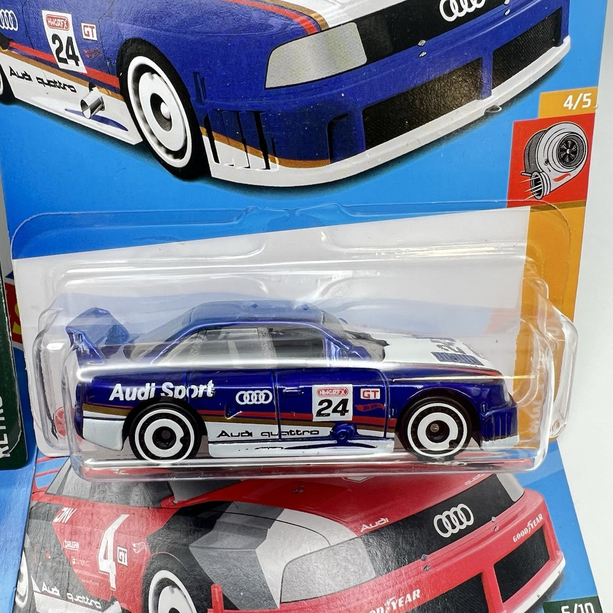 Hot Wheels Audi '90 Quattro (Lot of 4) Red, White, Blue And Grey