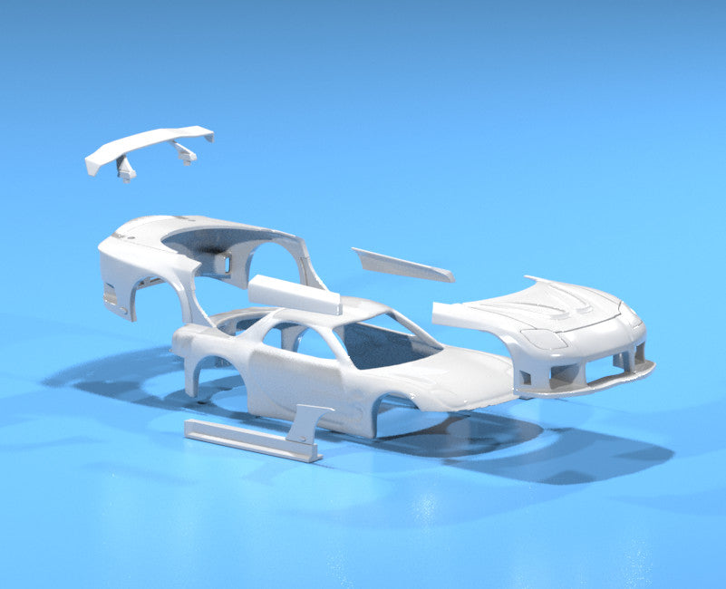 Veilside Body Kit For Hot Wheels Mazda RX7 FD - Resin - 3d Printed