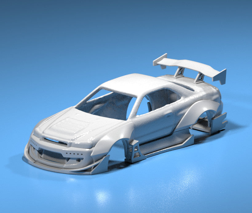 Rocket Bunny Style Wide Body Kit for Hot Wheels Nissan Skyline GTR34 - Resin