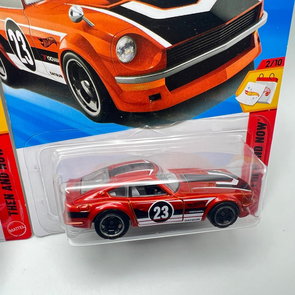 Hot Wheels Datsun 240Z Lot of 2 Green + Orange 72/250 Then and Now 2/10