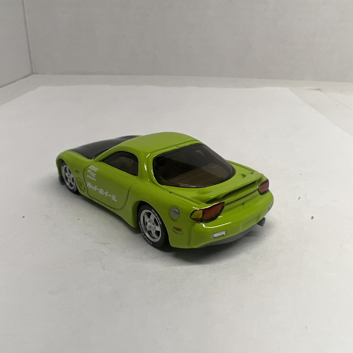 2018 Hot Wheels #141 Nightburnerz 4/10 '95 MAZDA RX-7 Green W Real Riders