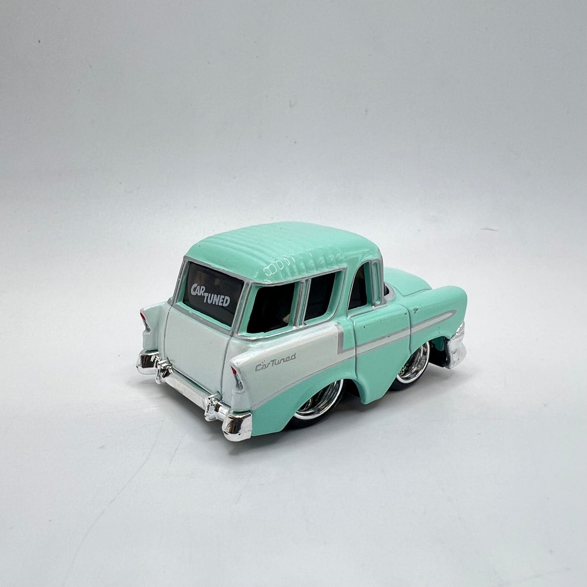 Car Tuned MGA '56 Chevy Wagon Mint Green White Chibi LOOSE