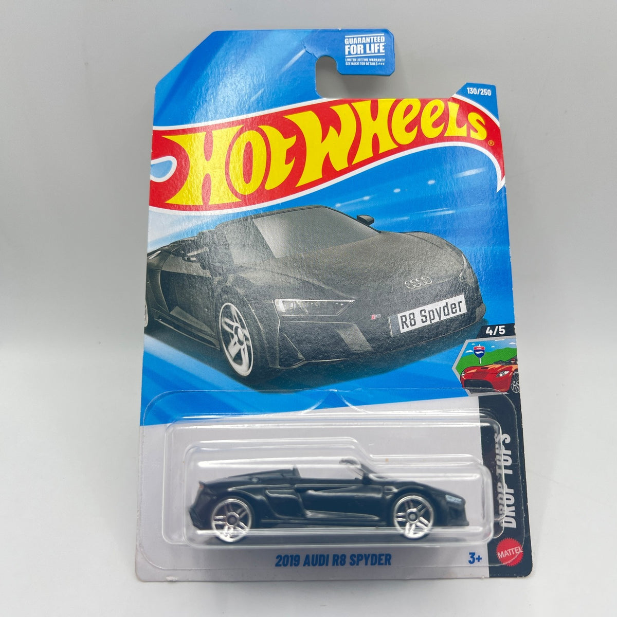 2025 Hot Wheels Drop Tops Audi R8 Spyder Black 2019 1:64 Diecast Car