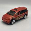 1997 HOT WHEELS DODGE CARAVAN METRO HOTEL SHUTTLE ORANGE Loose