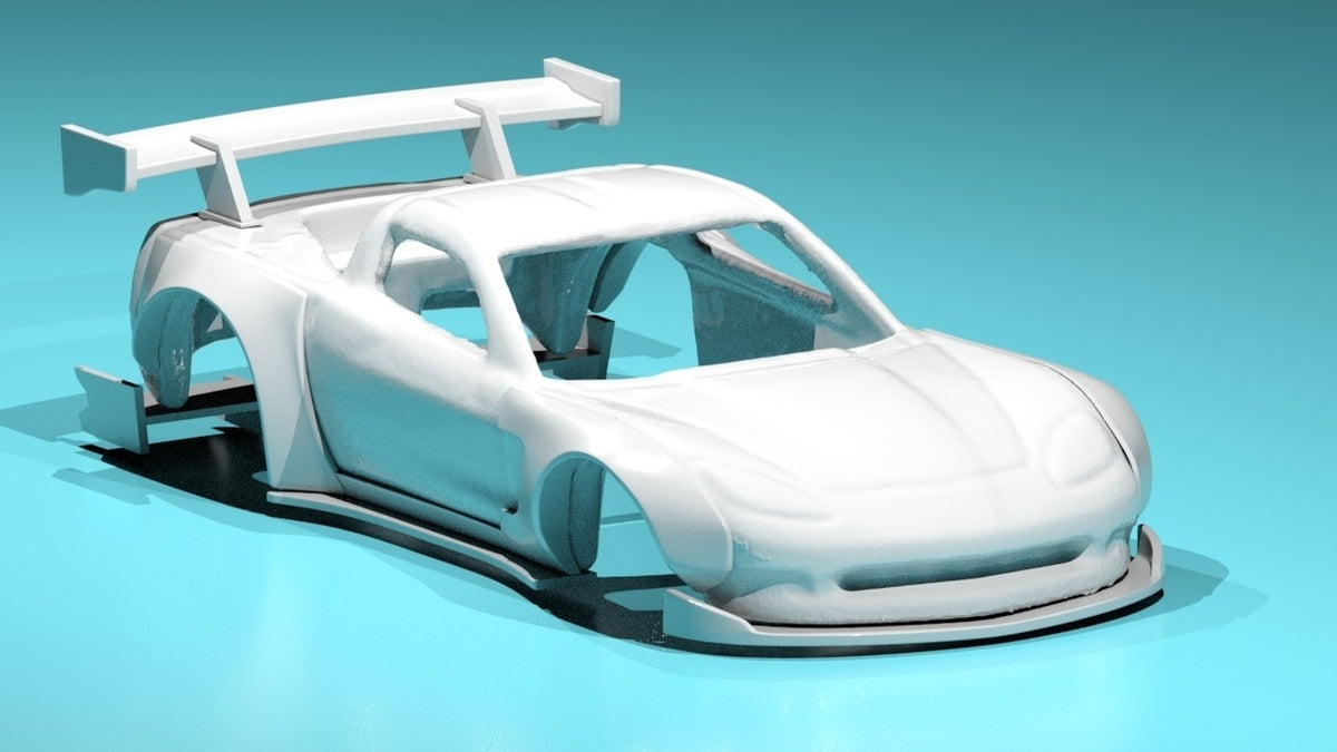 Custom Wide Body Kit For Hot Wheels Corvette C6 - Resin - 3d Printed