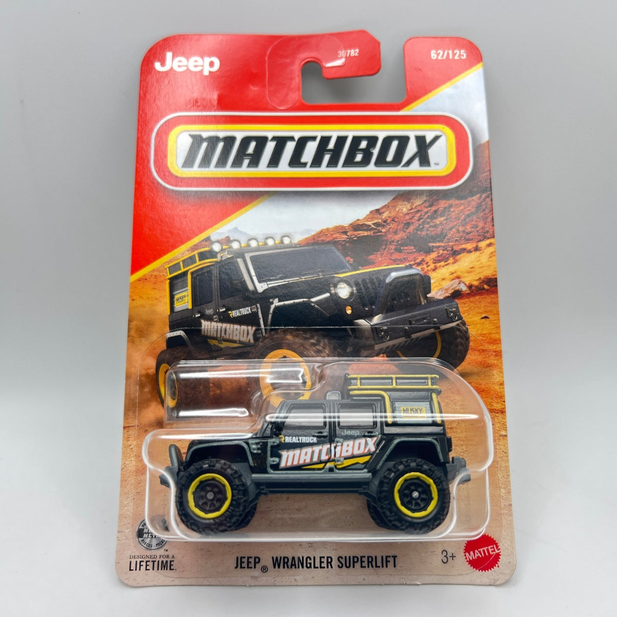 Matchbox Jeep Wrangler Superlift Black Yellow 62/125 2026 Mainline
