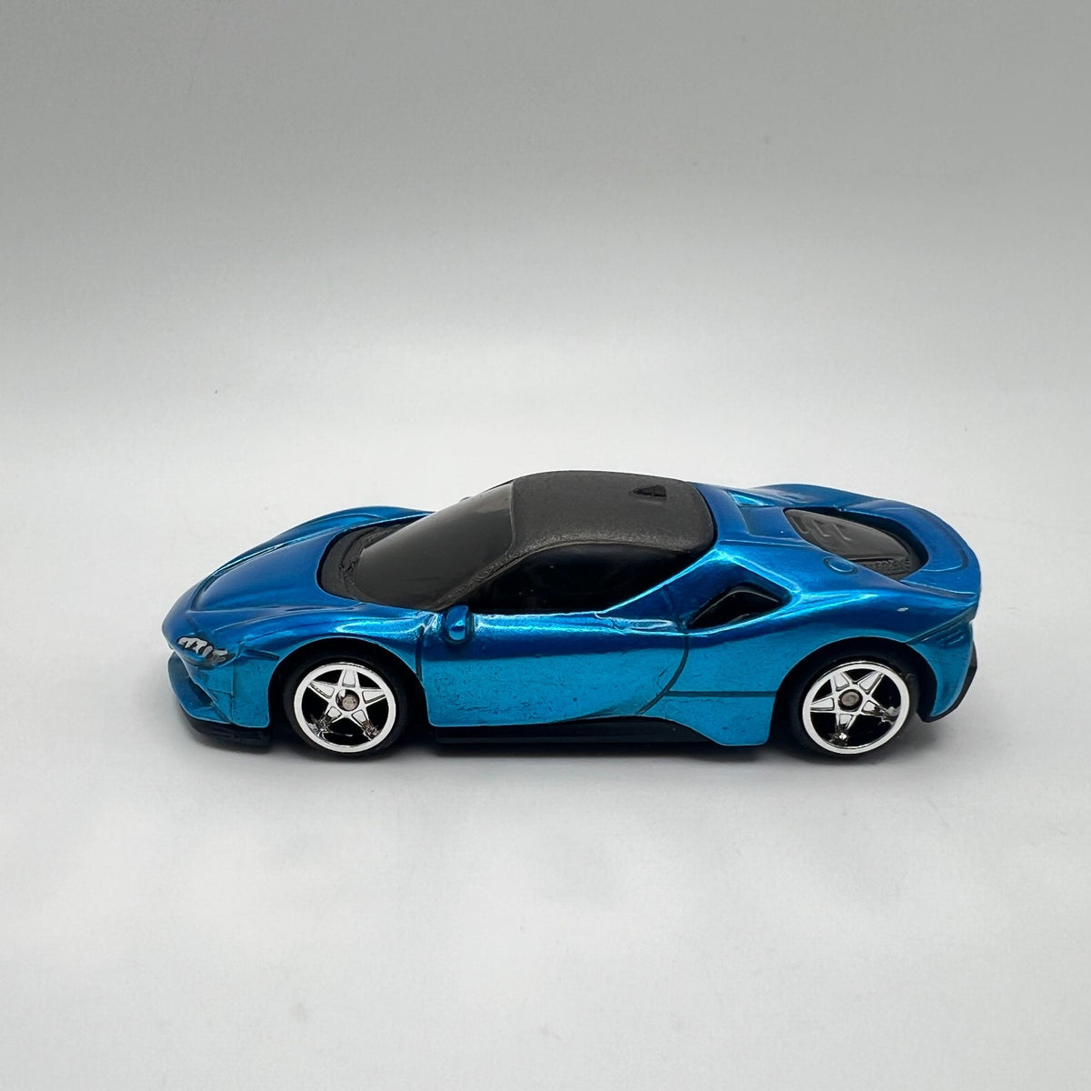 Custom Hot Wheels Ferrari SF90 Stradale Blue Painted Detailed LOOSE 1/64