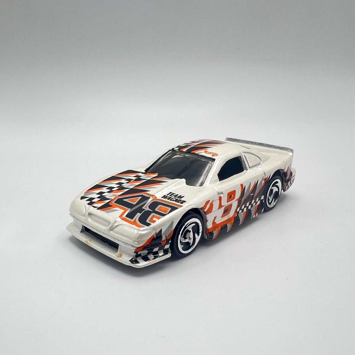 Hot Wheels Mustang Cobra Pearl White Team Wagner #48 1997 LOOSE 1/64