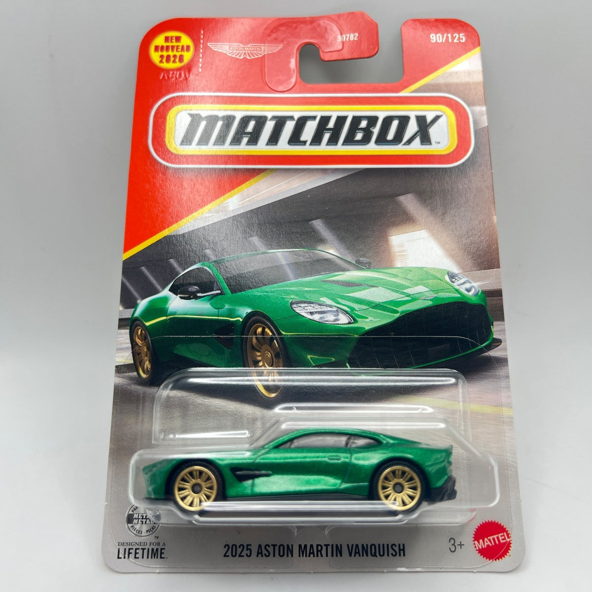 Matchbox 2025 Aston Martin Vanquish Green Gold Wheels 90/125 New 2026